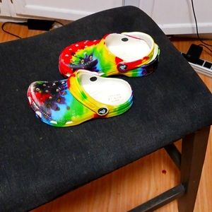 Toddler size 10 Tie Dye Crocs